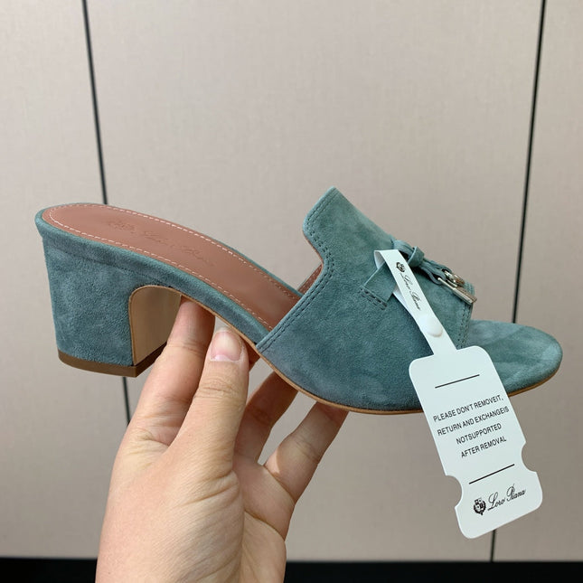 LP HIGH HEELS 25S IN SLATE GREEN SUEDE