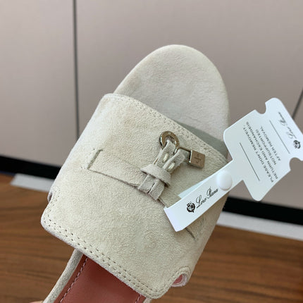 LP HIGH HEELS 25S IN STONE GRAY SUEDE