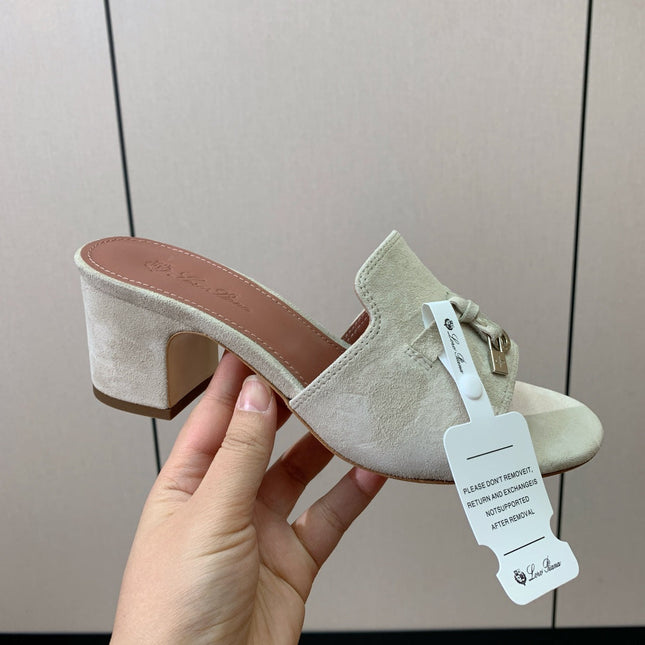 LP HIGH HEELS 25S IN STONE GRAY SUEDE