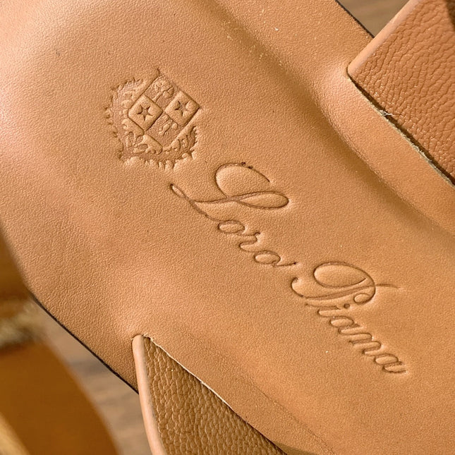 FLIP FLOPS SANDAL IN LIGHT BROWN CALFSKIN