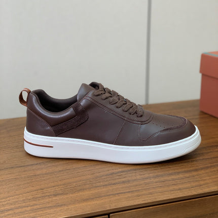 LP SNEAKERS IN AUBURN BROWN CALFSKIN WHITE SOLE