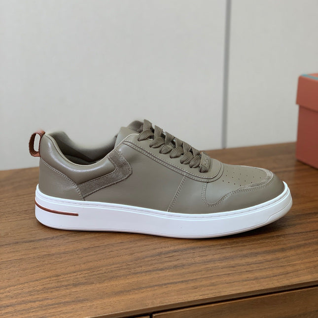 LP SNEAKERS IN STONE BROWN CALFSKIN WHITE SOLE