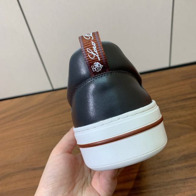 LP SNEAKERS IN SLATE GREY CALFSKIN WHITE SOLE