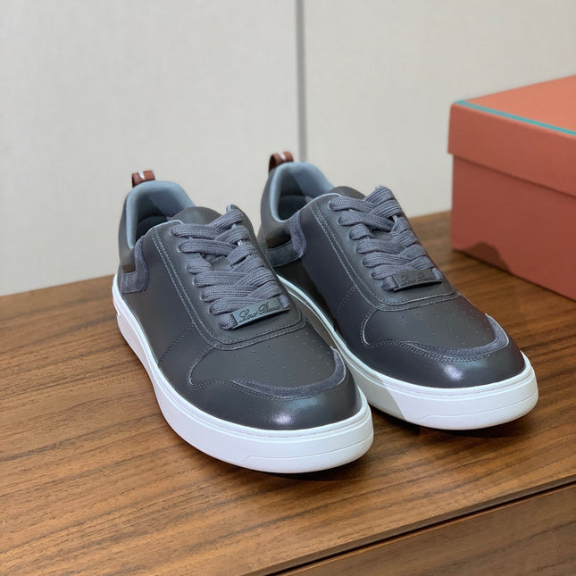 LP SNEAKERS IN SLATE GREY CALFSKIN WHITE SOLE