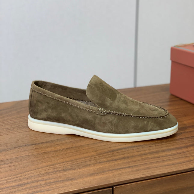 LP LOAFERS 25S IN OLIVE BROWN SUEDE