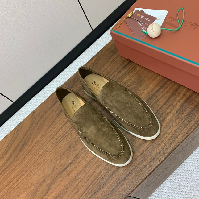 LP LOAFERS 25S IN OLIVE BROWN SUEDE