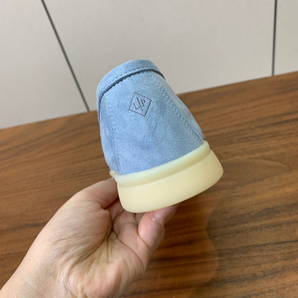 LP LOAFERS 25S IN SKY BLUE CASHMERE WITH SILVER HARDWARE