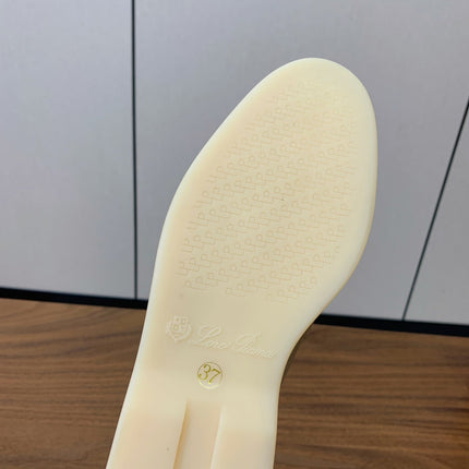 LP FLAT MULES 25S IN MOSS GRAY LAMBSKIN WITH SILVER HARDWARE