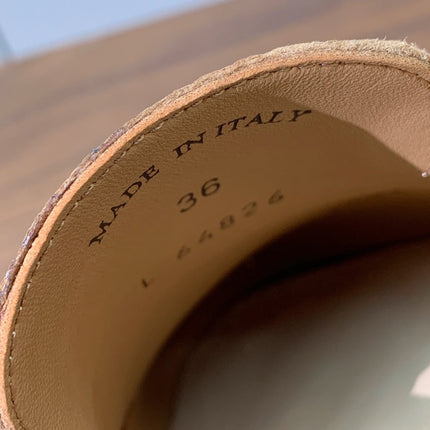 LP LOAFERS 25S IN BROWN LAMBSKIN WITH SILVER HARDWARE