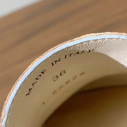 LP LOAFERS 25S IN CREAM WHITE LAMBSKIN WITH SILVER HARDWARE