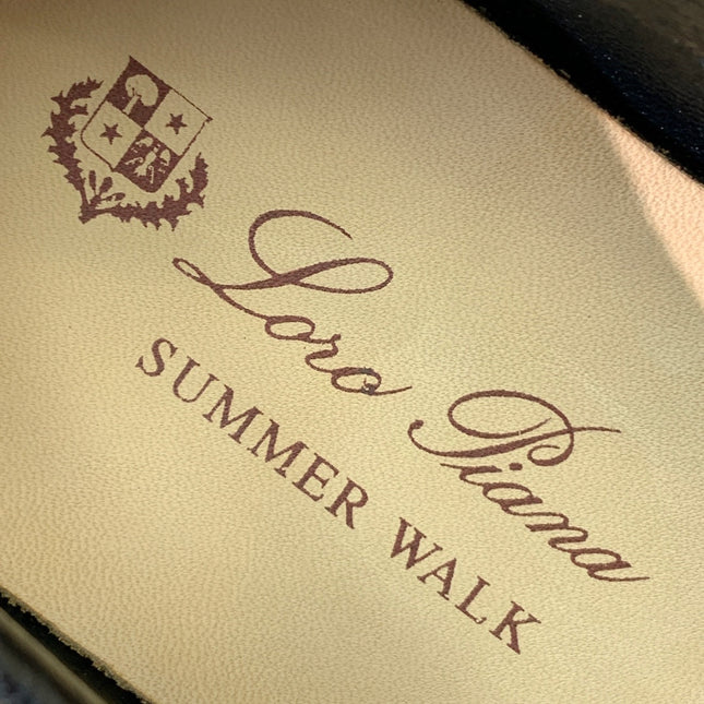 LP LOAFERS 25S IN BLACK LAMBSKIN WITH SILVER HARDWARE