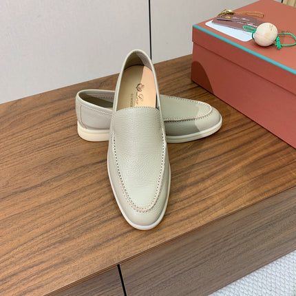LP LOAFERS 25S IN MOSS GRAY LAMBSKIN