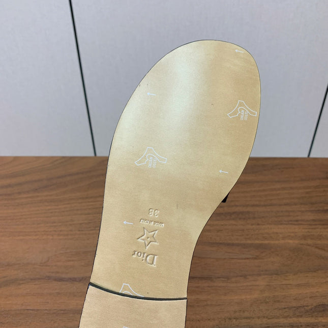 DIOR 25S DWAY SLIDE IN BLACK CALFSKIN