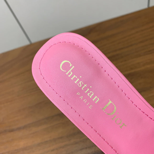 DIOR 25S HIGH-HEEL SANDALS 40 MM IN PINK CALFSKIN