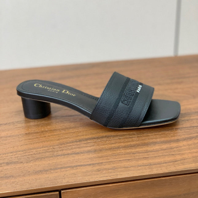 DIOR 25S HIGH-HEEL SANDALS 40 MM IN BLACK CALFSKIN