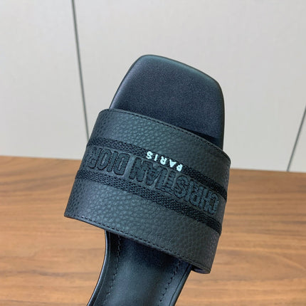 DIOR 25S HIGH-HEEL SANDALS 40 MM IN BLACK CALFSKIN