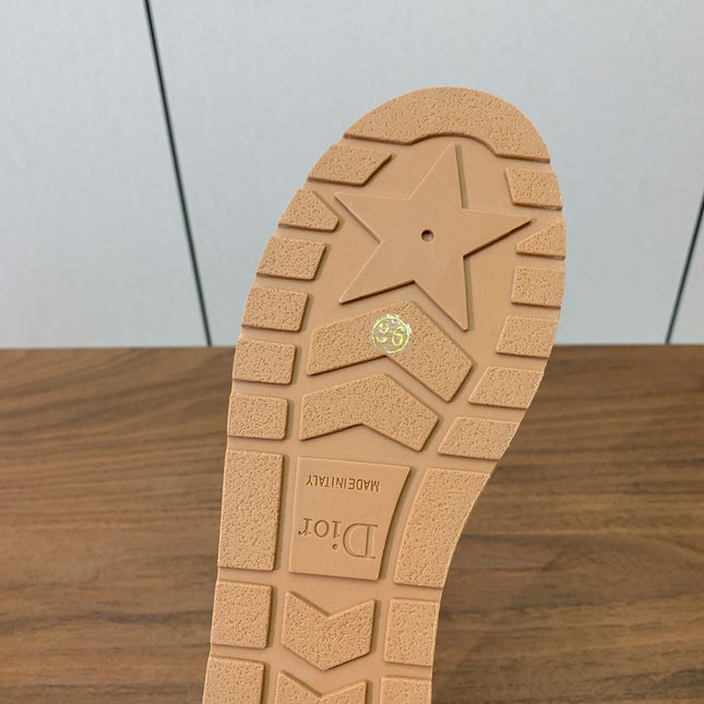 DIOR 25S DWAY WEDGE SLIDE 90 MM IN DEEP NAVY BLUE CALFSKIN