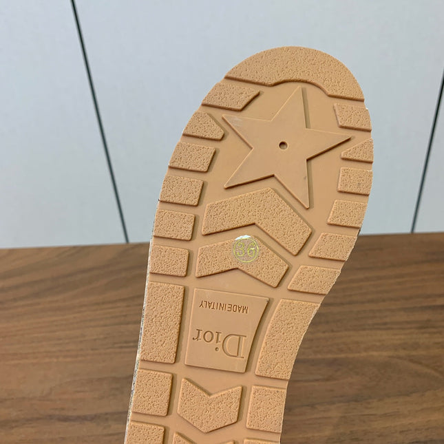 DIOR 25S DWAY WEDGE SLIDE 90 MM IN BLACK CALFSKIN