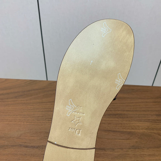 DIOR 25S DWAY SLIDE IN MULTICOLOR CALFSKIN AND FABRIC STYLE 4