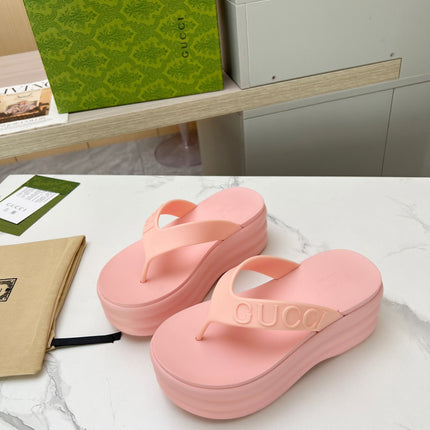 THONG PLATFORM 5 CM IN LIGHT PINK IMPORTED TPU