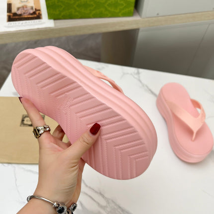 THONG PLATFORM 5 CM IN LIGHT PINK IMPORTED TPU