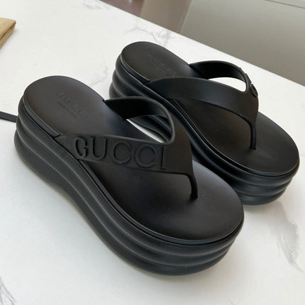 THONG PLATFORM 5 CM IN BLACK IMPORTED TPU