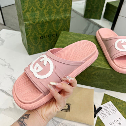PLATFORM SLIPPERS IN LIGHT PINK IMPORTED TPU