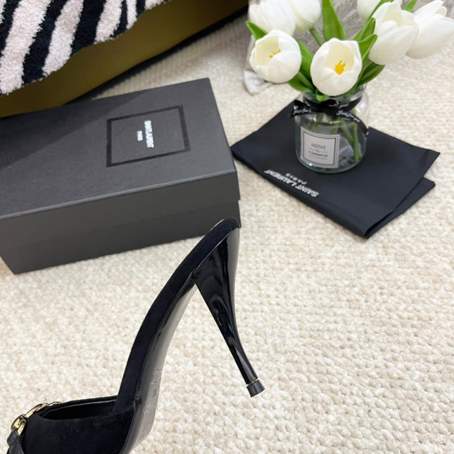 SL LINK MULES PUMP BLACK VELVET