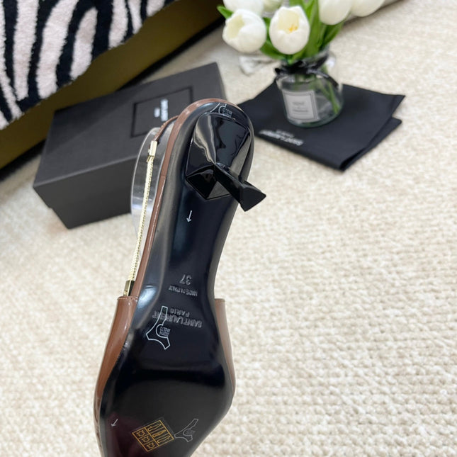 SL BLAKE SLINGBACK PUMPS CARAMEL CALFSKIN