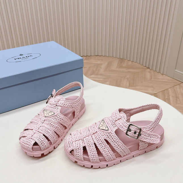 PRA RUBBER FISHERMAN SANDALS LIGHT PINK LAMBSKIN