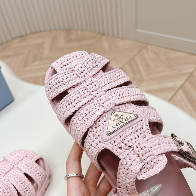 PRA RUBBER FISHERMAN SANDALS LIGHT PINK LAMBSKIN