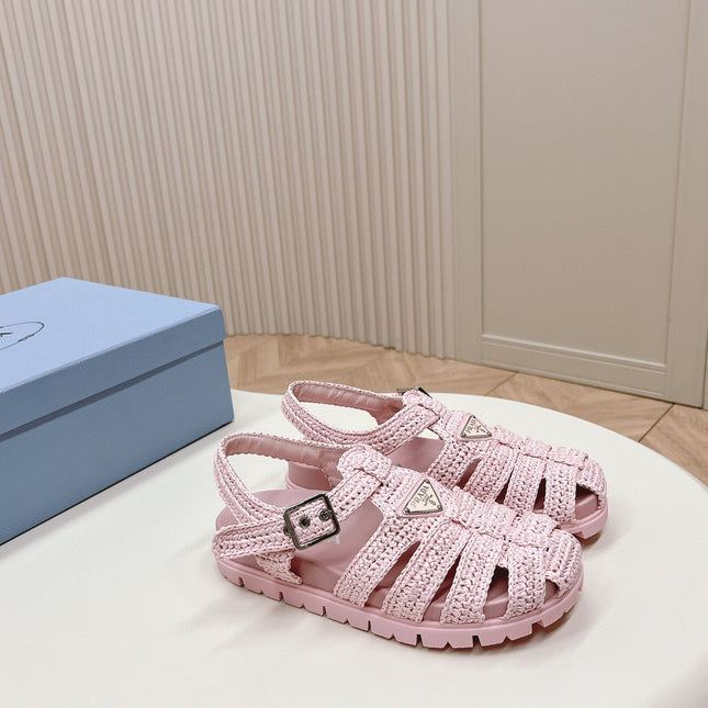 PRA RUBBER FISHERMAN SANDALS LIGHT PINK LAMBSKIN