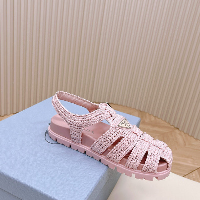 PRA RUBBER FISHERMAN SANDALS LIGHT PINK LAMBSKIN