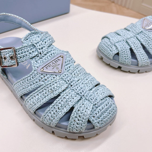 PRA RUBBER FISHERMAN SANDALS SKY LAMBSKIN