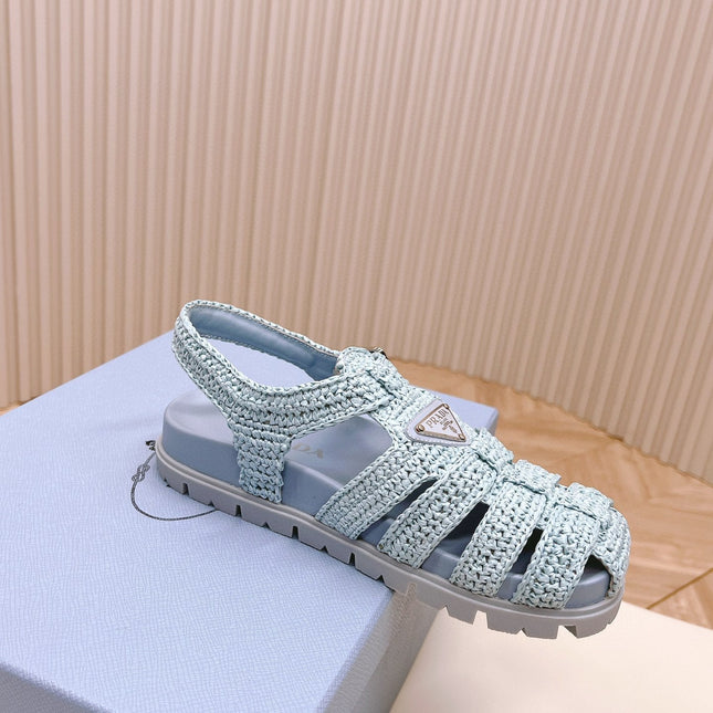 PRA RUBBER FISHERMAN SANDALS SKY LAMBSKIN