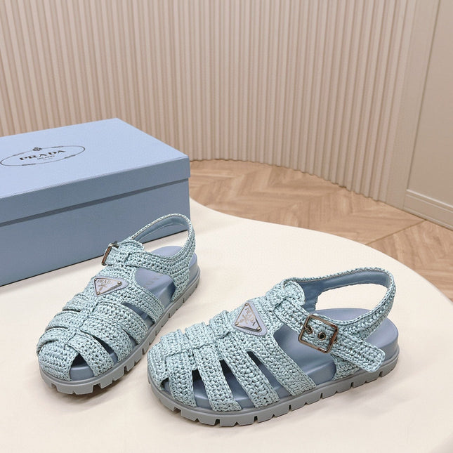 PRA RUBBER FISHERMAN SANDALS SKY LAMBSKIN