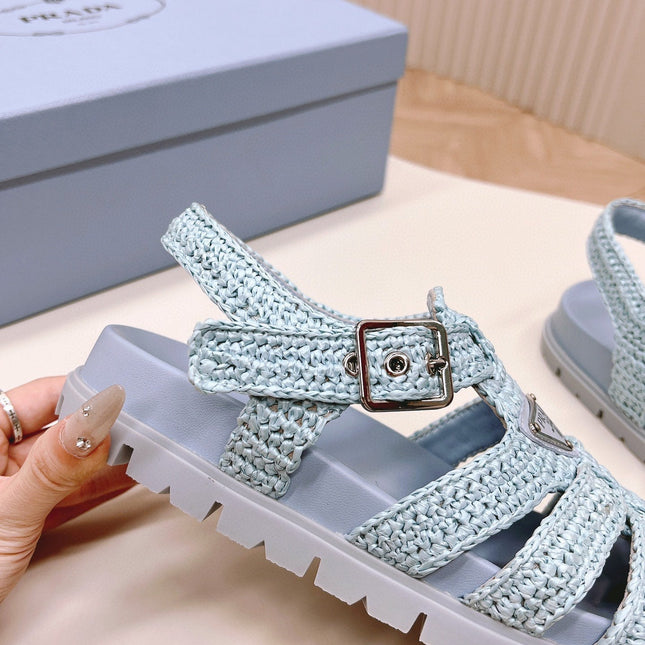 PRA RUBBER FISHERMAN SANDALS SKY LAMBSKIN