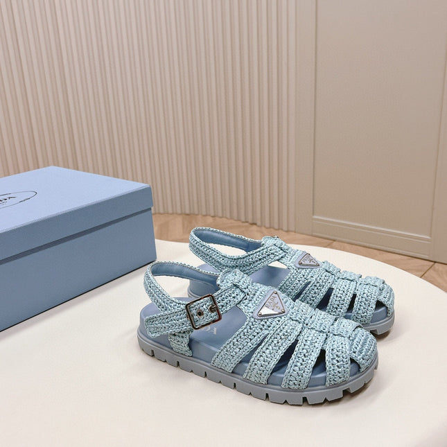 PRA RUBBER FISHERMAN SANDALS SKY LAMBSKIN