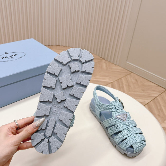 PRA RUBBER FISHERMAN SANDALS SKY LAMBSKIN