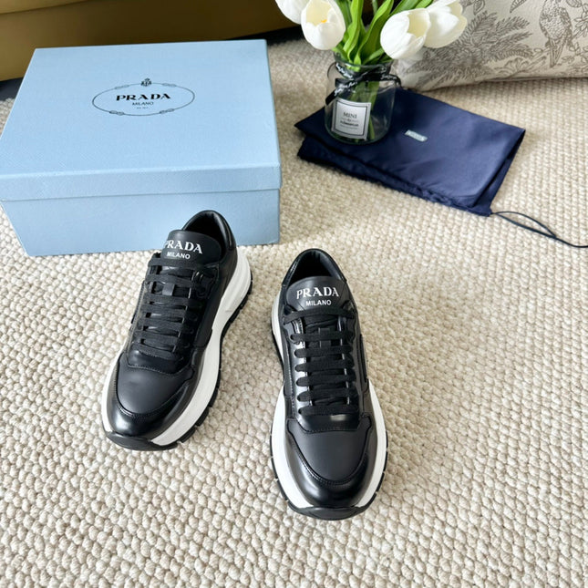 PRA BLACK THICK SOLE SNEAKER BLACK CALFSKIN