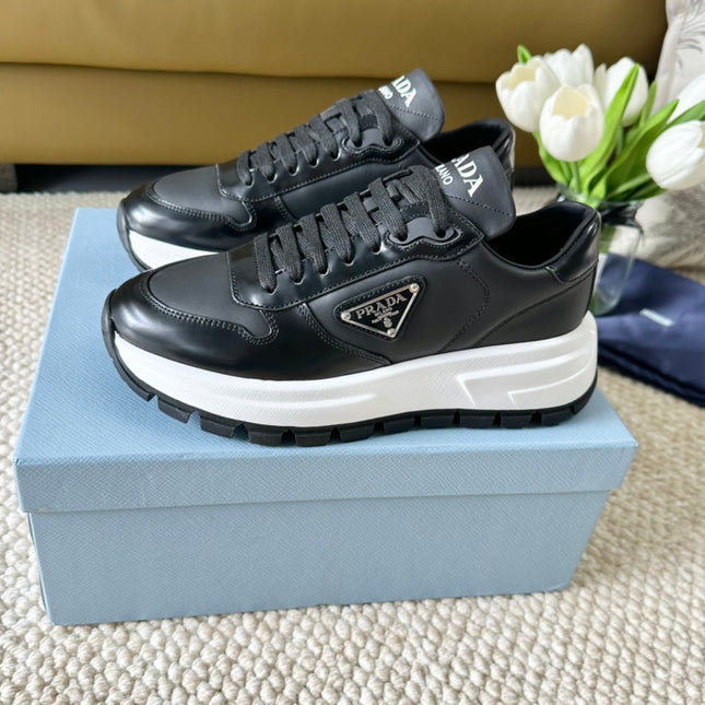 PRA BLACK THICK SOLE SNEAKER BLACK CALFSKIN