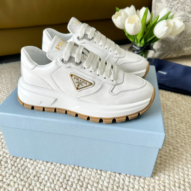 PRA THICK SOLE SNEAKER WHITE CALFSKIN