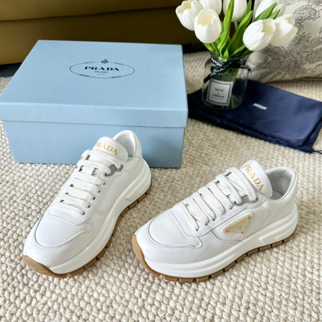 PRA THICK SOLE SNEAKER WHITE CALFSKIN