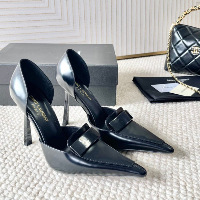 D'ORSAY PUMPS IN BLACK SMOOTH CALFSKIN