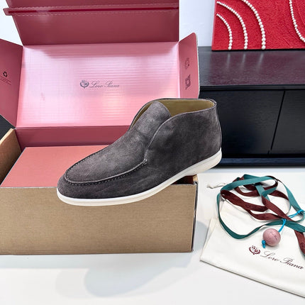 LP HIGH TOP OPEN WALK LOAFERS IN DARK GRAY SUEDE