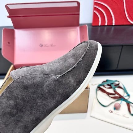 LP HIGH TOP OPEN WALK LOAFERS IN DARK GRAY SUEDE