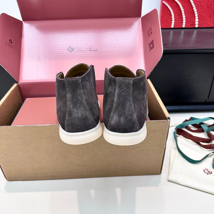 LP HIGH TOP OPEN WALK LOAFERS IN DARK GRAY SUEDE