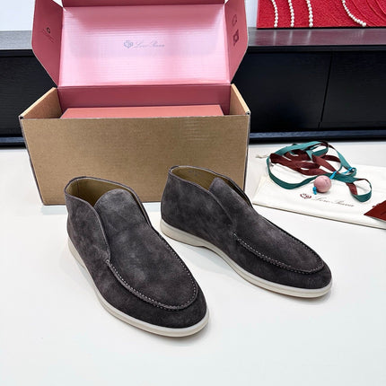 LP HIGH TOP OPEN WALK LOAFERS IN DARK GRAY SUEDE