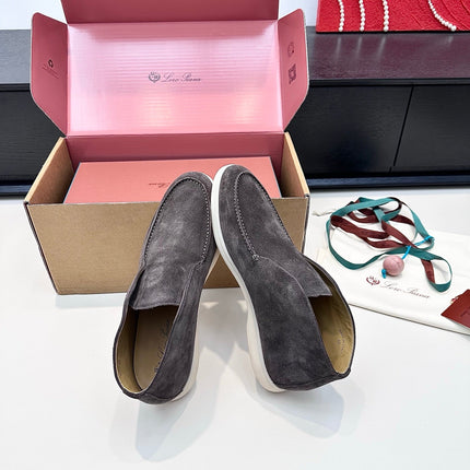 LP HIGH TOP OPEN WALK LOAFERS IN DARK GRAY SUEDE