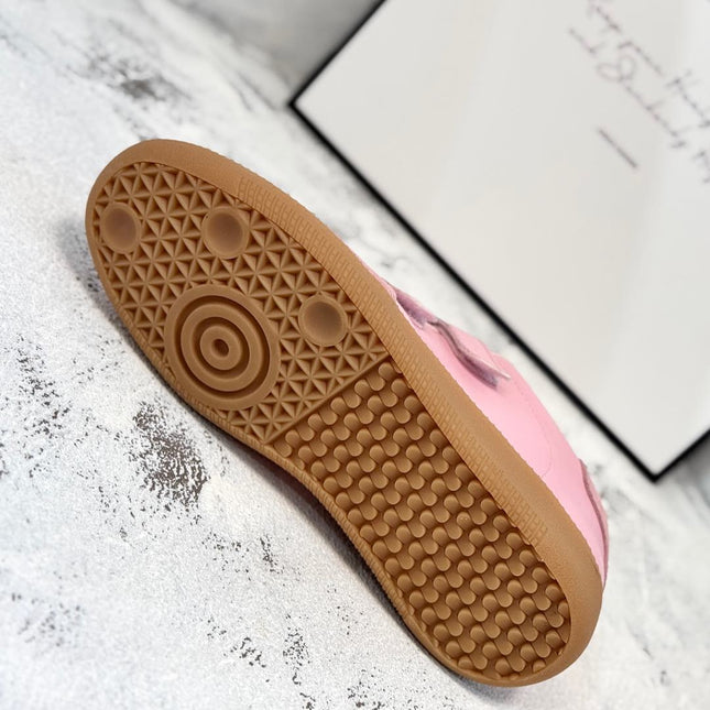 RETRO SNEAKERS WITH RIPTAPE STRAPS IN PINK LAMBSKIN MIX SUEDE